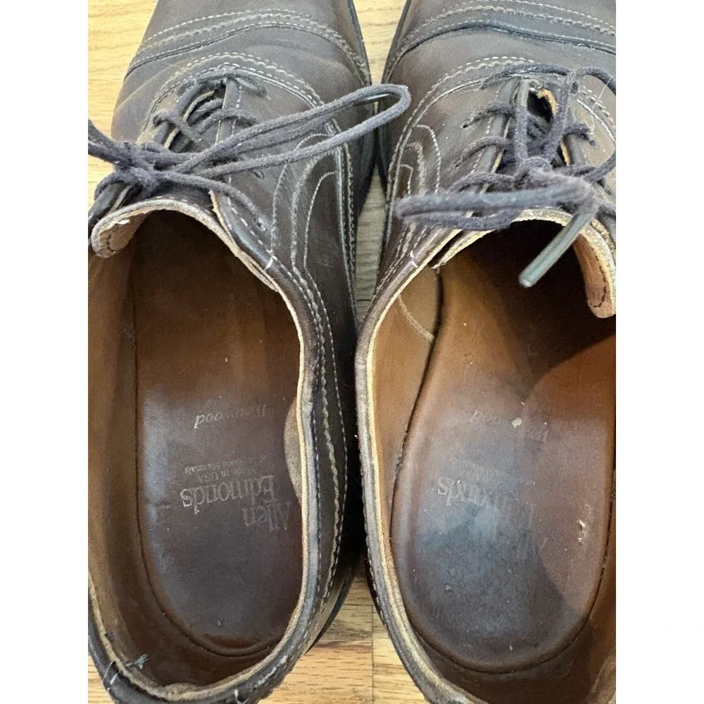 Allen Edmonds Men's Westwood Dark Brown Cap Toe Oxford Lace Up Shoes Size‎ 9 D